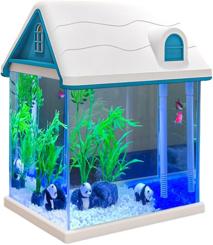 Amazon | 水族館セット、リビングルーム水族館、ガラス水槽、生態学的