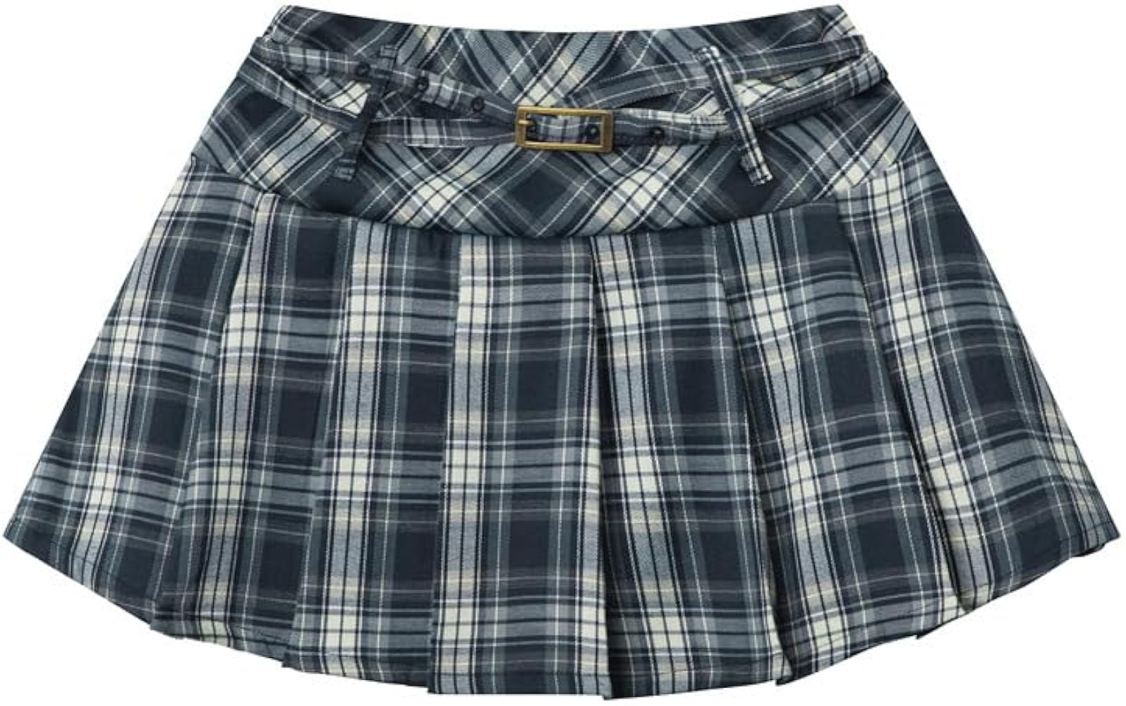 Amazon.com: Y2K Plaid Pleated Mini Skirt for Women Schoolgirl