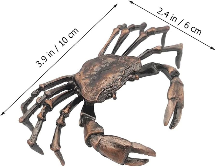 Amazon.co.jp: Kisangel 銅製のカニの像合金の蟹の置物のレトロな動物