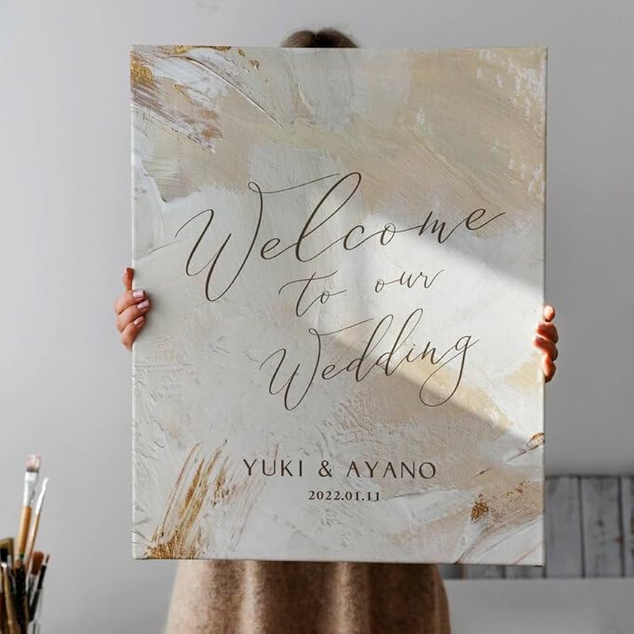 Amazon.co.jp: ウェルカムボード 結婚式/ウェディング 油絵風デザイン