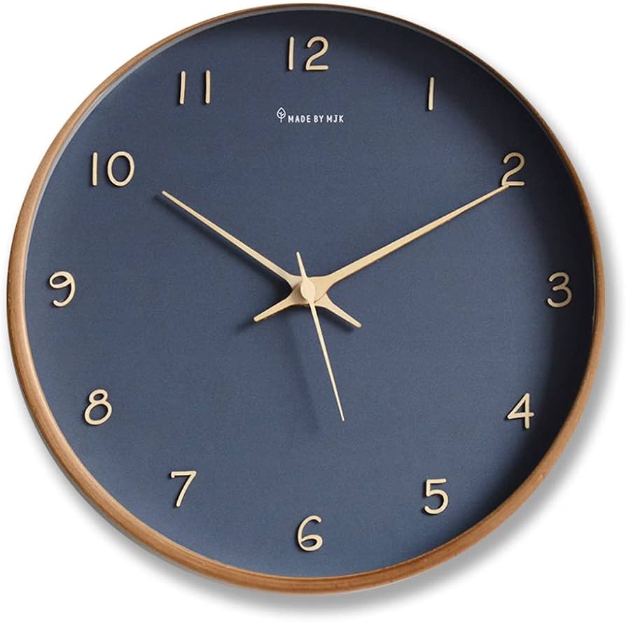 Amazon.co.jp: 掛け時計 ネイビーブルー 時計 壁掛け 北欧 見やすい