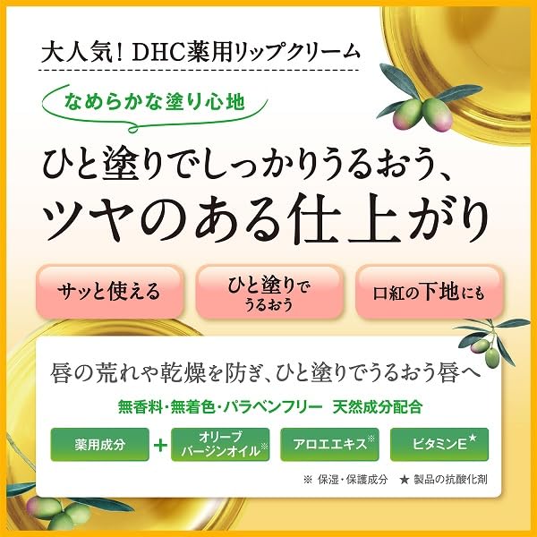 Amazon.co.jp: DHC 薬用リップクリーム 1．5g (商品内訳:単品1