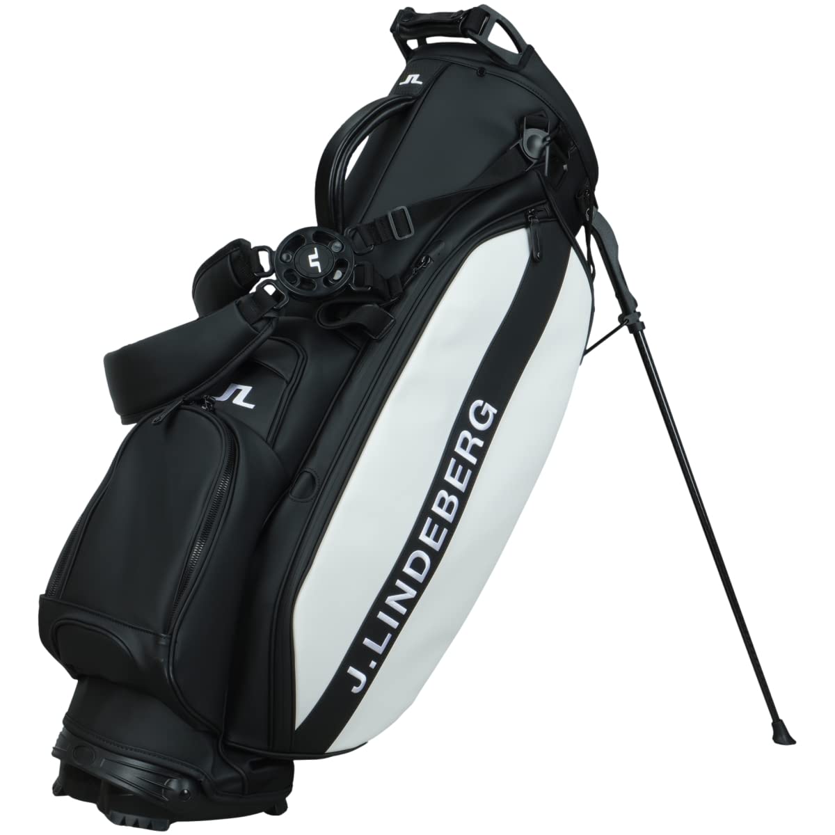 J.LINDEBERG キャディバッグ 白/黒 スタンドバッグ フード無し J