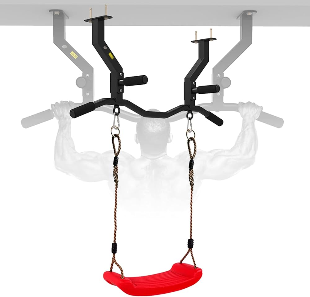 Amazon | 100cm 壁掛けプルアップバー,ブランコ付き懸垂バー,鋼けん