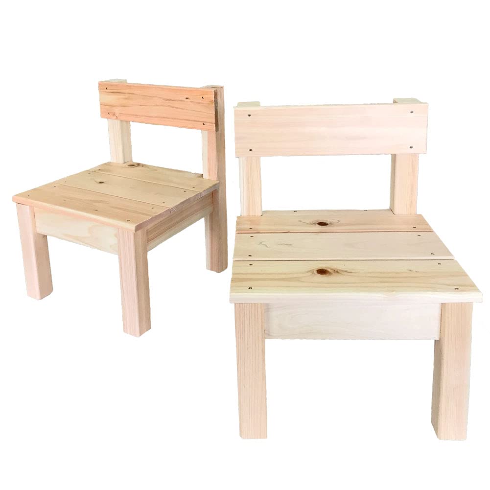 Amazon.co.jp: 国産ひのき 木製 手作りキット ミニ背付き椅子 万能台