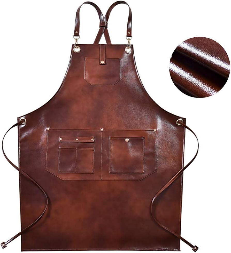 Amazon｜レザーエプロンシェフエプロンワークエプロン美容師ショップ