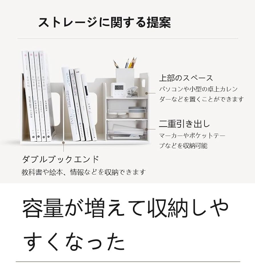 Amazon.co.jp: デスク上置き棚 卓上収納 教科書収納 垂直 おしゃれ