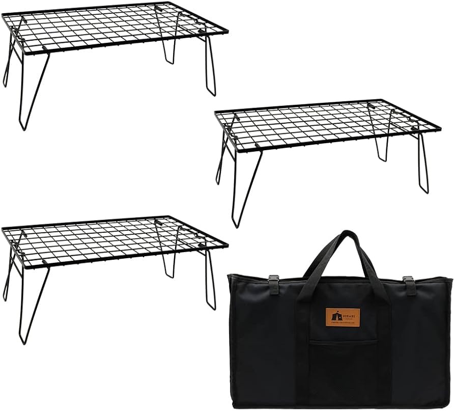 Amazon.co.jp: HIBARI フィールドラック キャンピングラック 3個セット