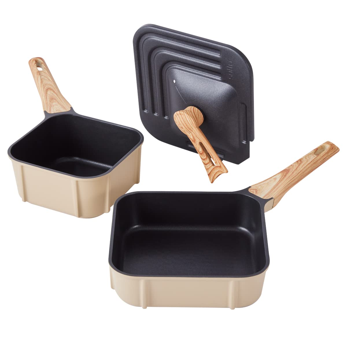 Amazon.co.jp: タッタ マルチセット ウッドベージュ フライパン