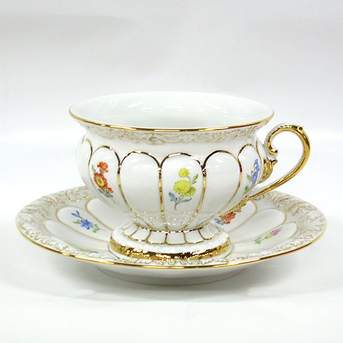Amazon｜マイセン (Meissen) 金彩小花 ホワイト[010198] ティーカップ