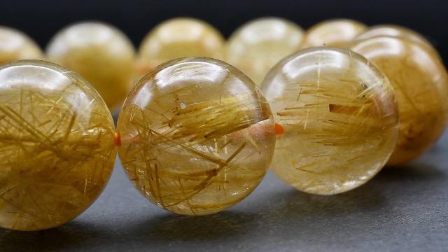 即発送！昇仙峡 ルチル 13mm~14mm ブレスレットパワーストーン Amazon