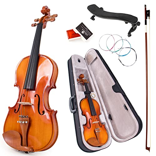 Amazon | バイオリン, フルサイズ4/4 ソリッドウッド 初心者入門セット