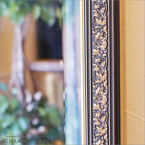 Amazon.co.jp: イタリア製 姿見ミラー 鏡 壁掛け ブルー＆ゴールド