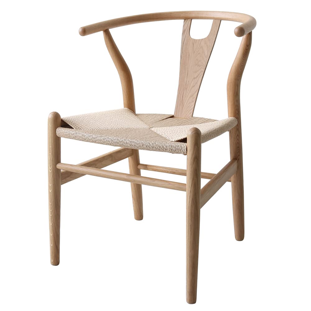 Amazon｜Yチェア リプロダクト 北欧風 ダイニングチェア 肘付き オーク