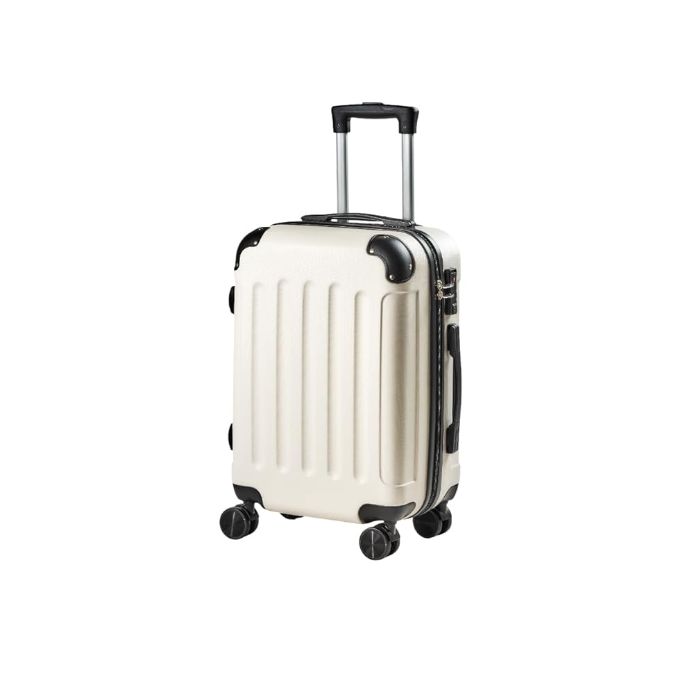 ホワイト 中型キャリーケース ダイヤルロック付き XXL ホワイト 中型