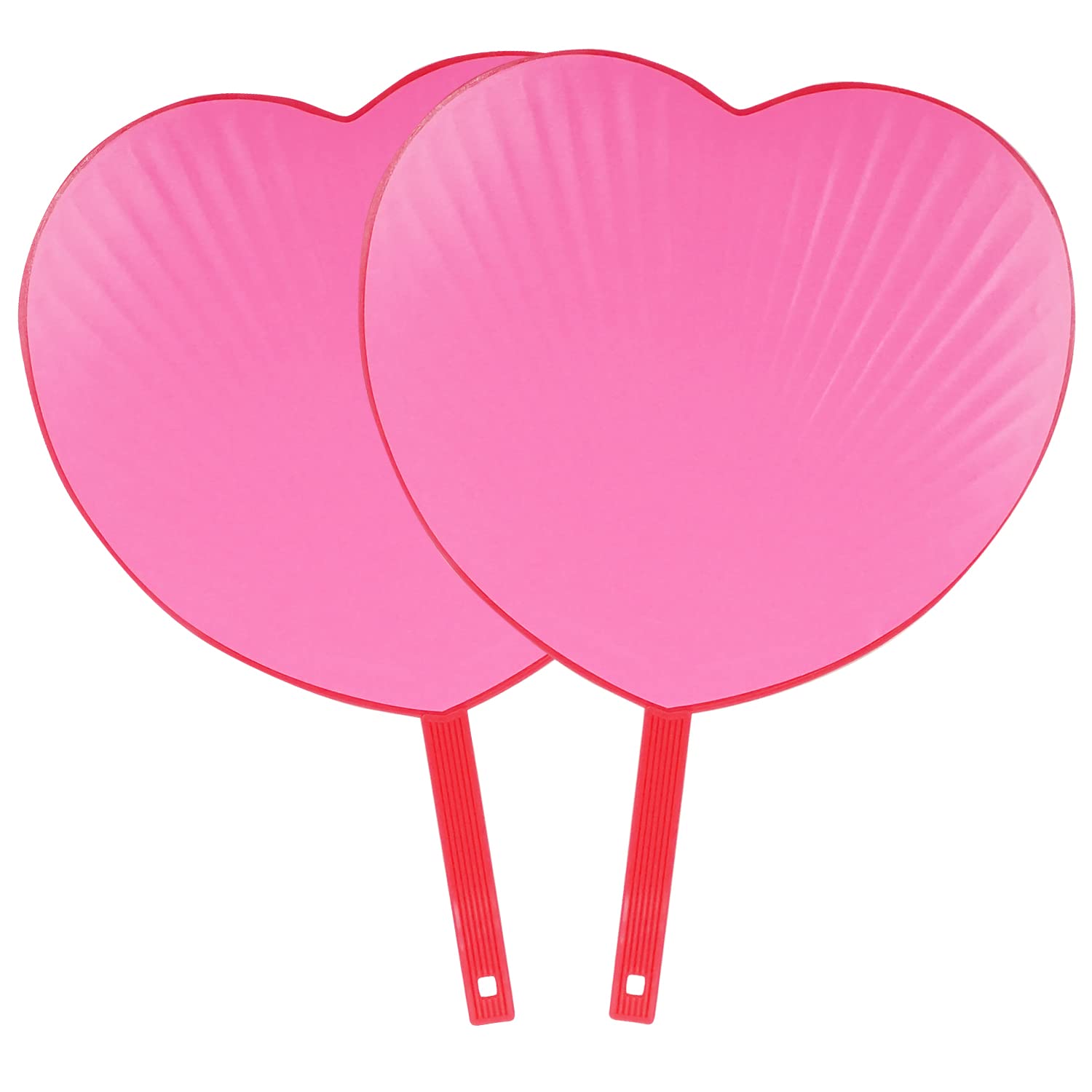 Amazon.co.jp: ハート型うちわ 2本セット 応援うちわ ジャンボうちわ