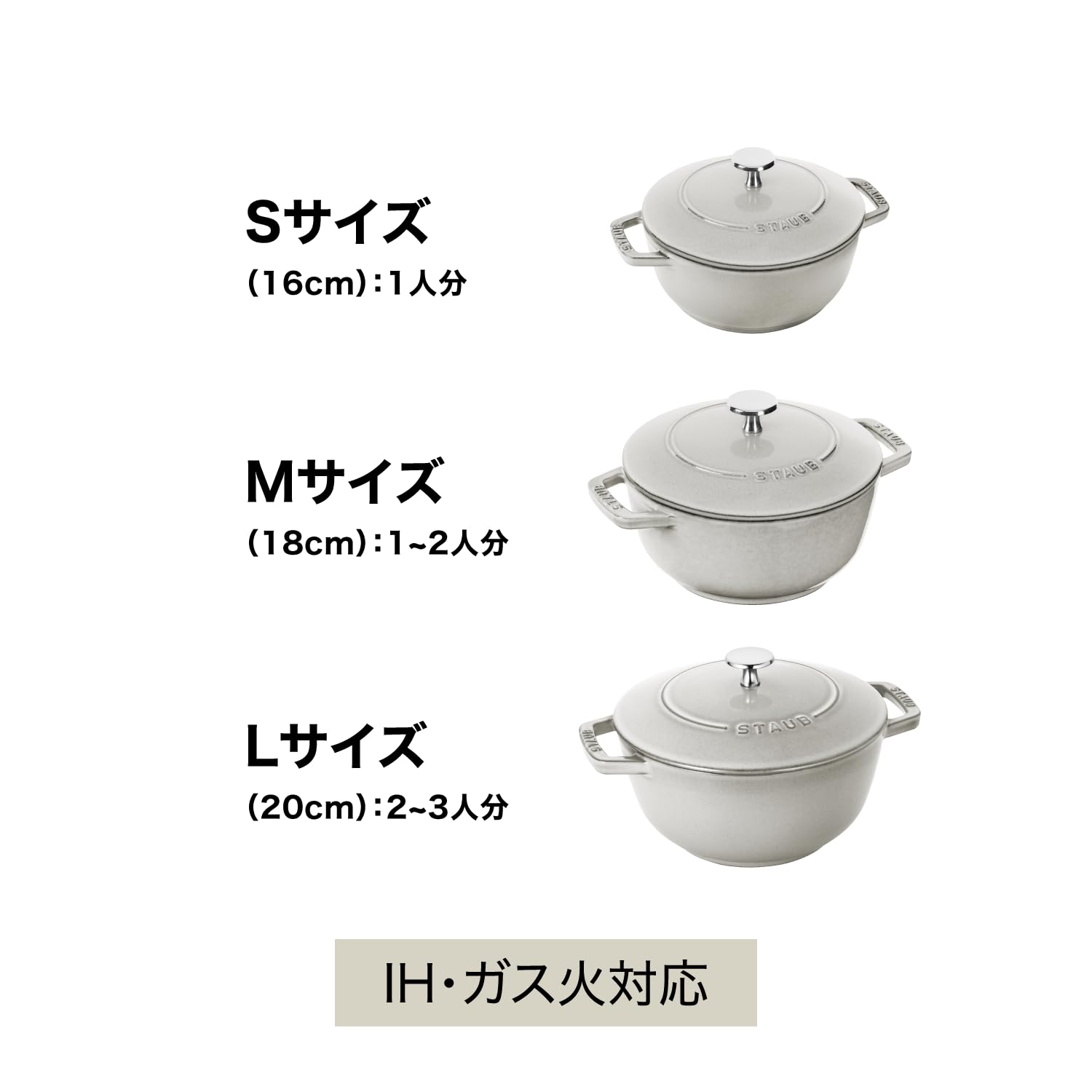 Amazon.co.jp: ストウブ(Staub) 「 ワナベ グレー M 18cm 」 両手 鋳物