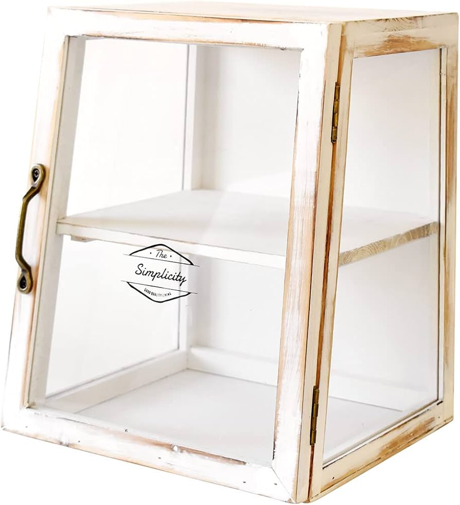 Amazon.co.jp: アンティーク調 収納棚 ミニガラスケース ショーケース