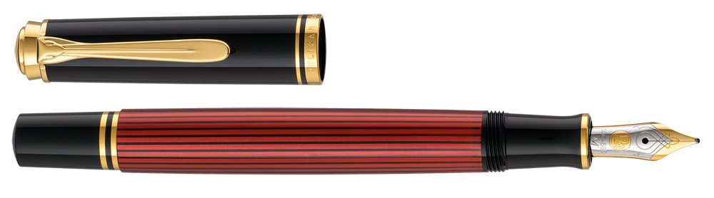 Amazon | Pelikan ペリカン 万年筆 F 細字 スーベレーン レッド