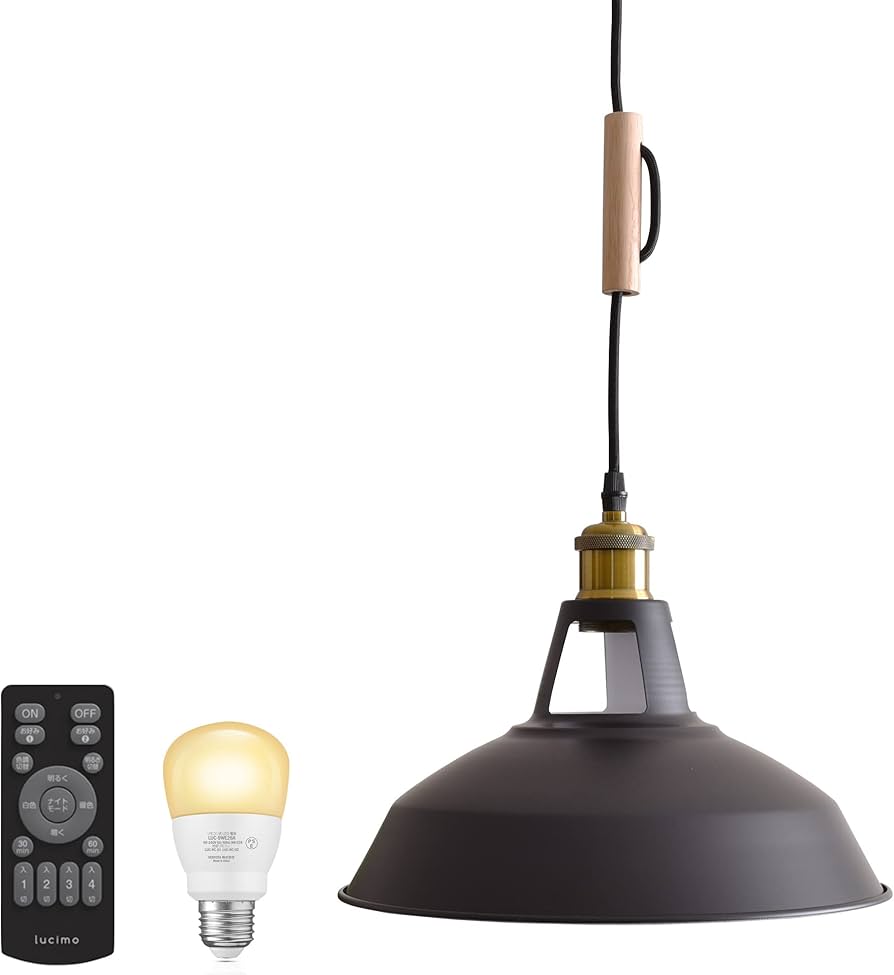 Amazon | VENTOTA ペンダントライト 60w相当 リモコン式 LED電球付き