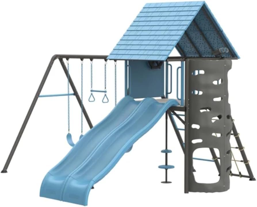 Amazon.com: Lifetime 91382 Playground Double Slide Big Stuff