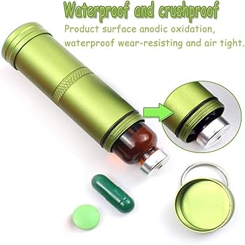 Amazon.co.jp: ピルケース キーホルダー カプセル【8個セット】 薬入れ