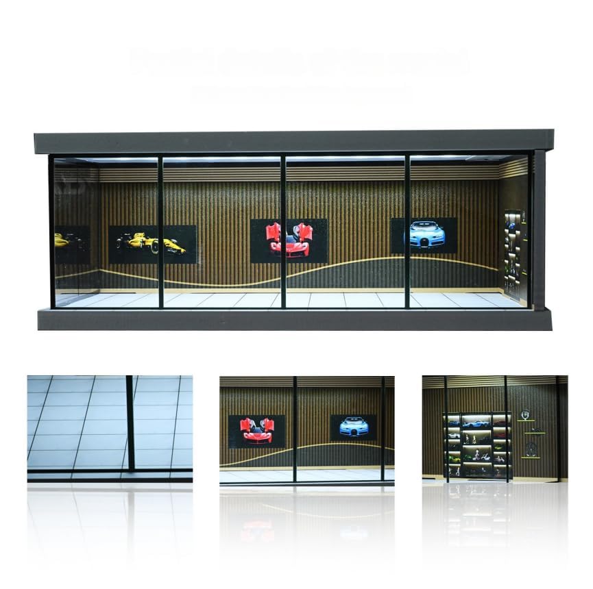 Amazon.co.jp: 1/64 ジオラマ カーガレージ LED照明 シティ