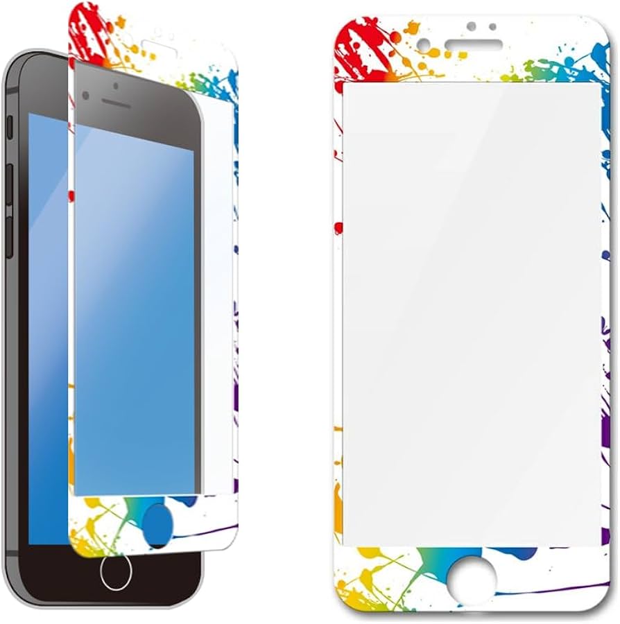 Amazon | Kazall プリント柄付き保護ガラスフィルム/SPLASH for