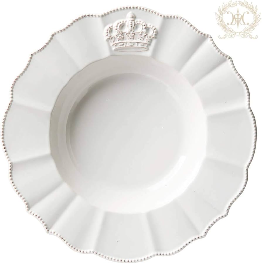 Amazon | ホワイトクラウンスーププレート Harmonier食器 王冠食器 深