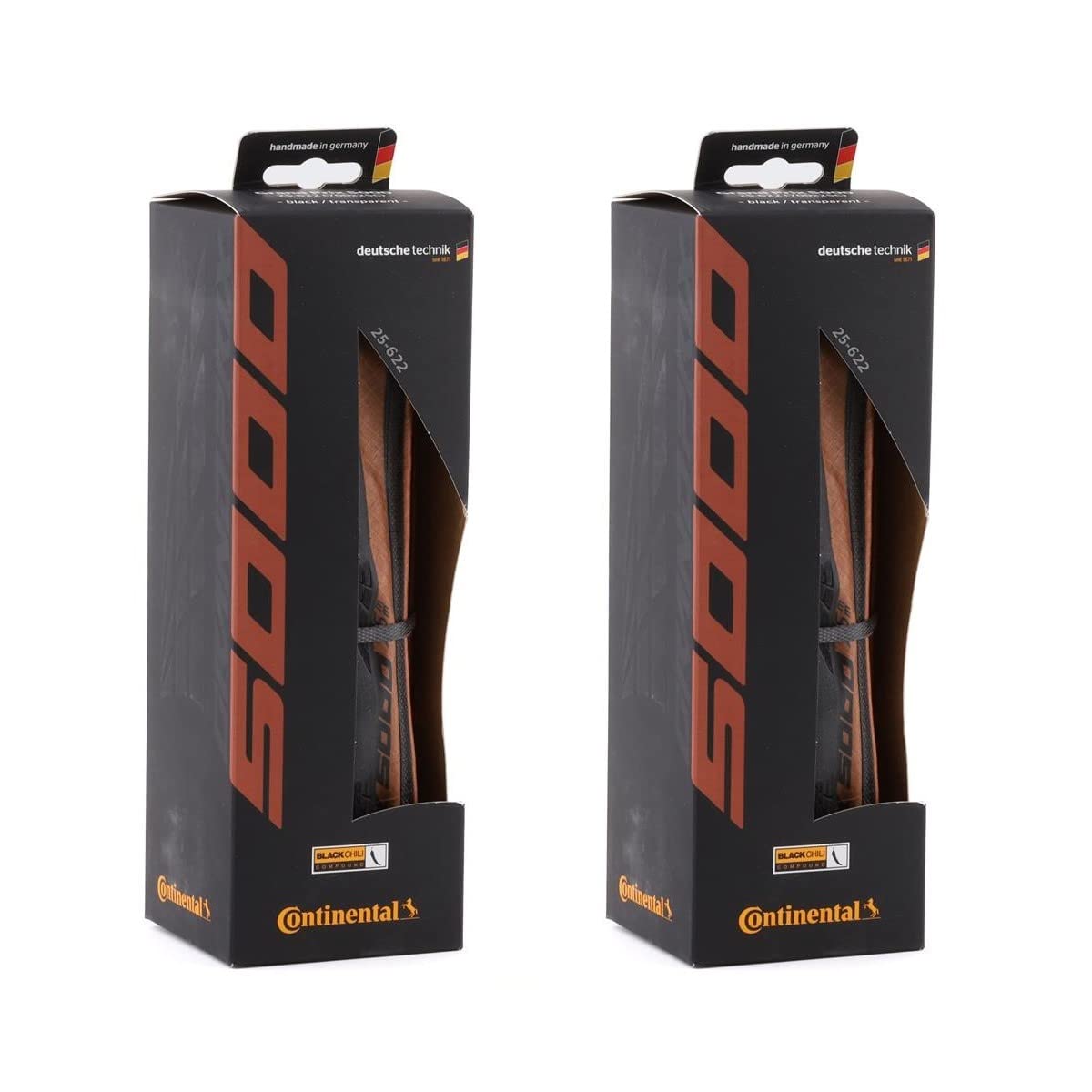 Continental Pair Grand Prix 5000 Folding Tires 700X25C Black