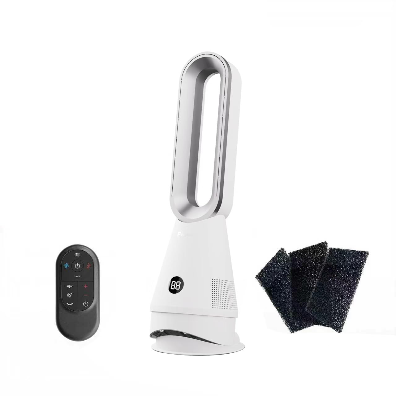 Amazon | セラミックタワーファンヒーター【2025革新冷暖兼用・1台6役