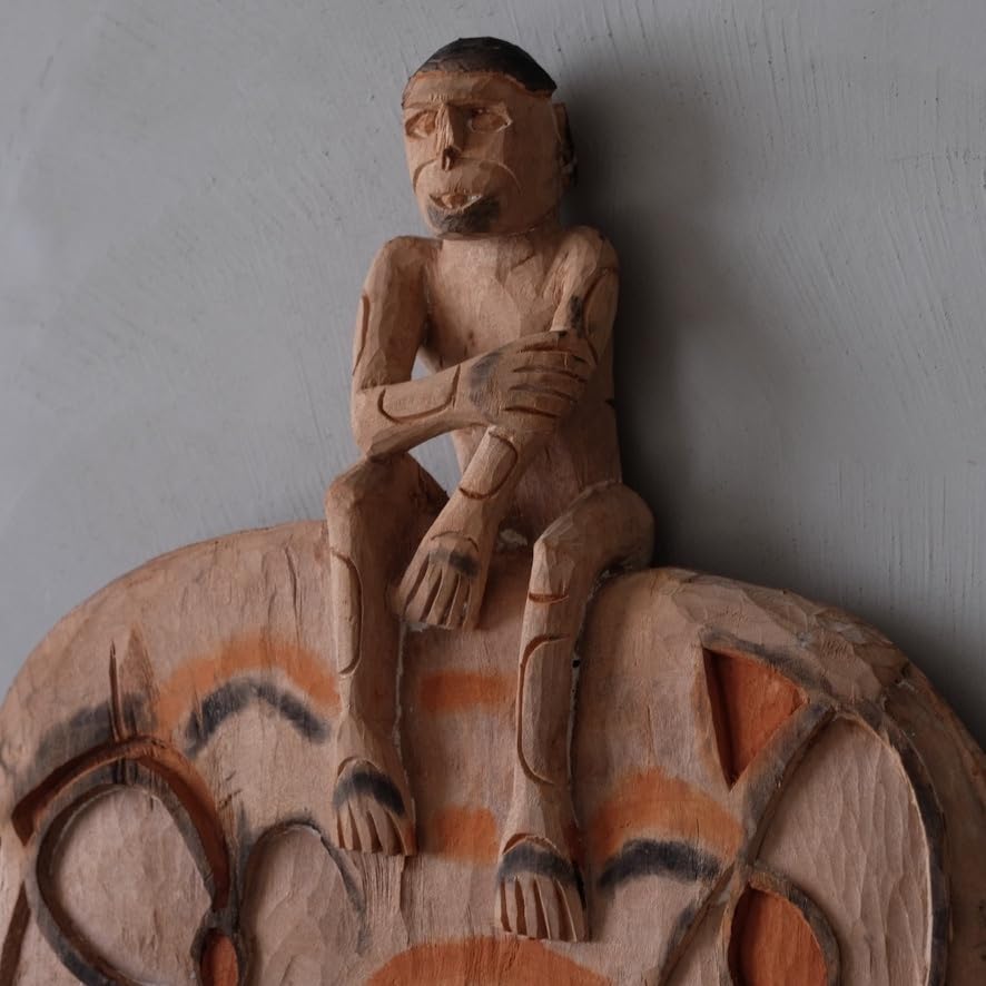 Amazon.co.jp: 02959インドネシアパプア州アスマット族木彫盾A