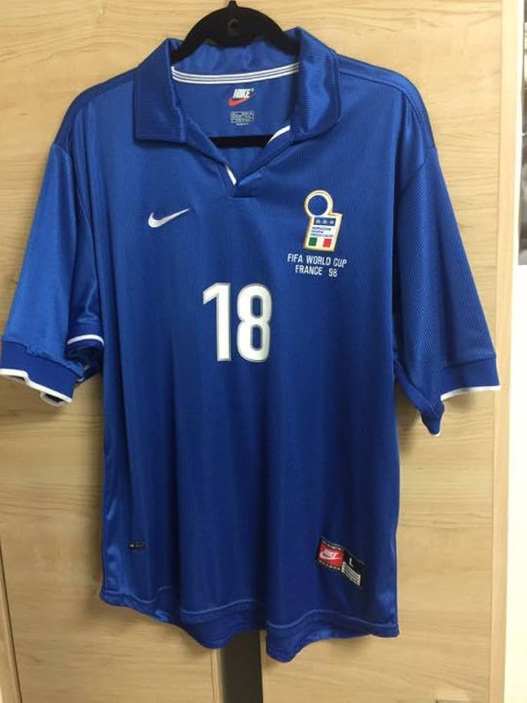 Amazon.co.jp: 1998年 W杯 イタリア代表ユニフォーム #18 バッジョ L