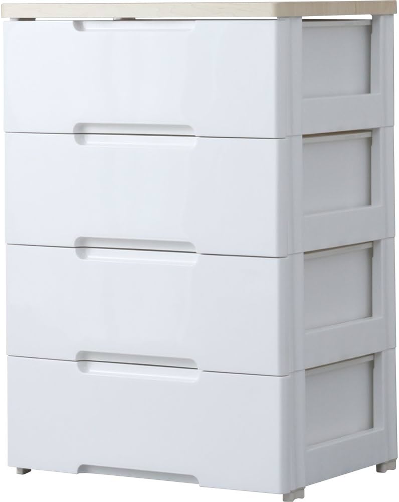 Amazon｜アイリスオーヤマ チェスト ラクラク引出し 木天板 4段 日本製