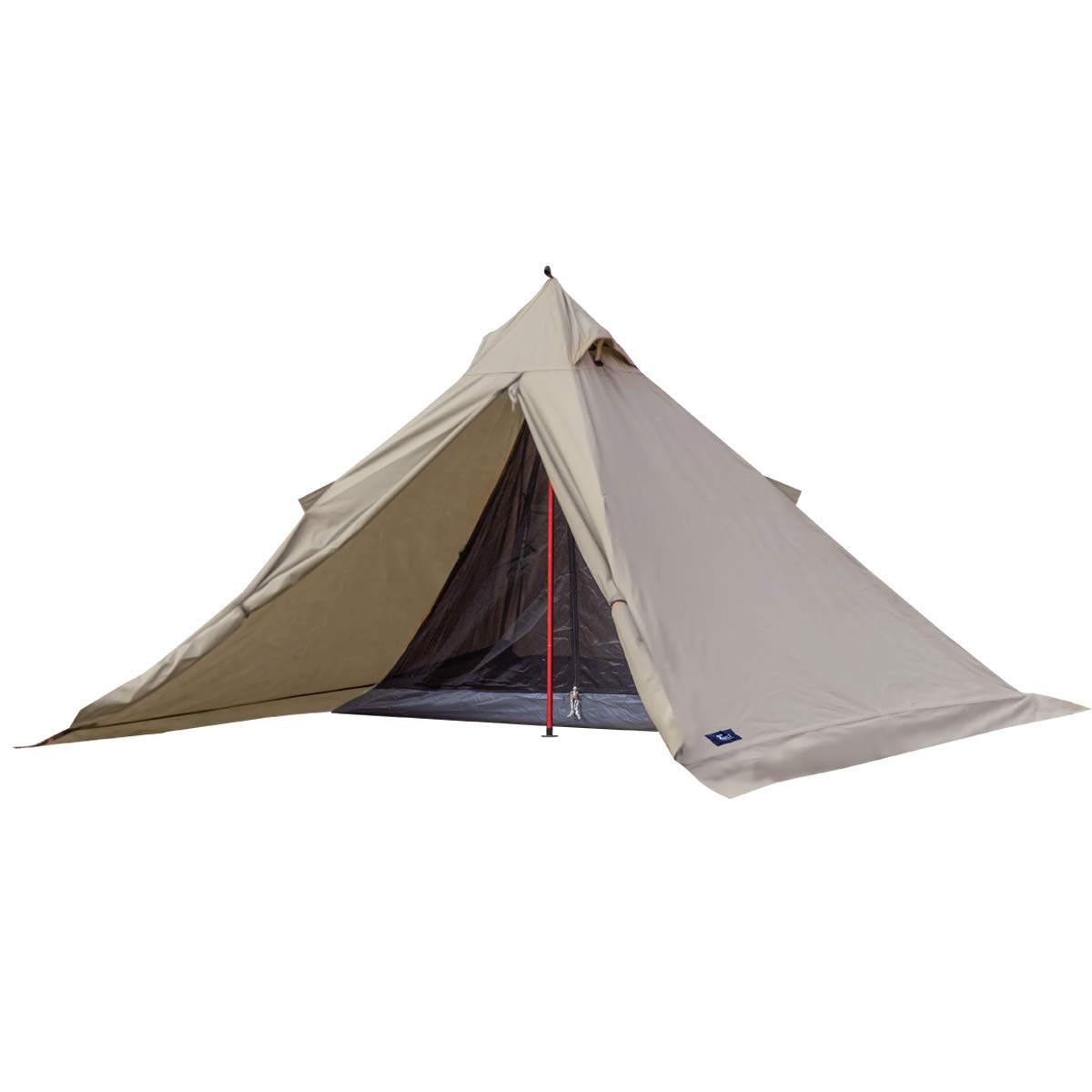 Amazon | FIELDOOR ワンポールテント240 T/C(ポリコットン) 【カーキ