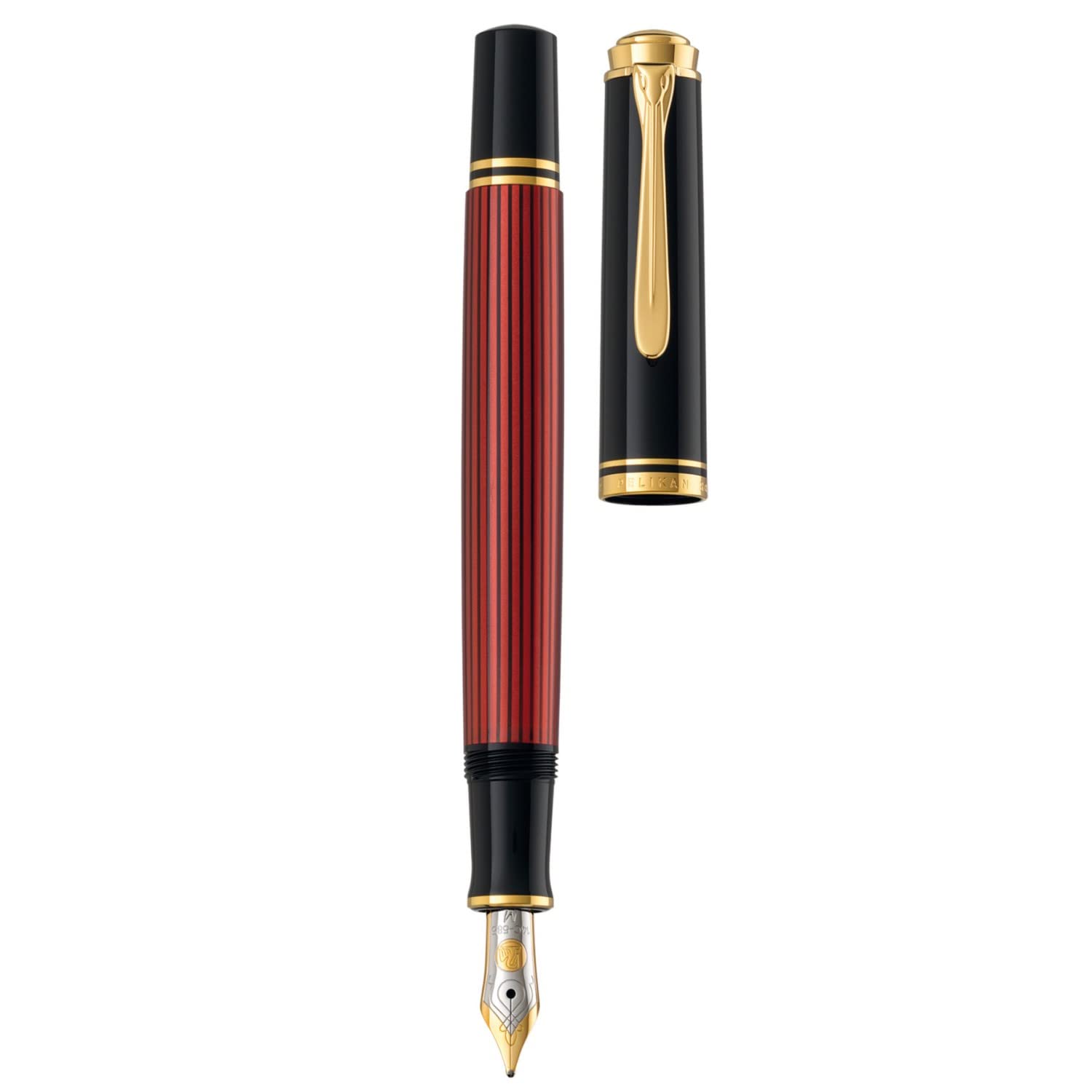 Amazon | Pelikan ペリカン 万年筆 F 細字 スーベレーン レッド