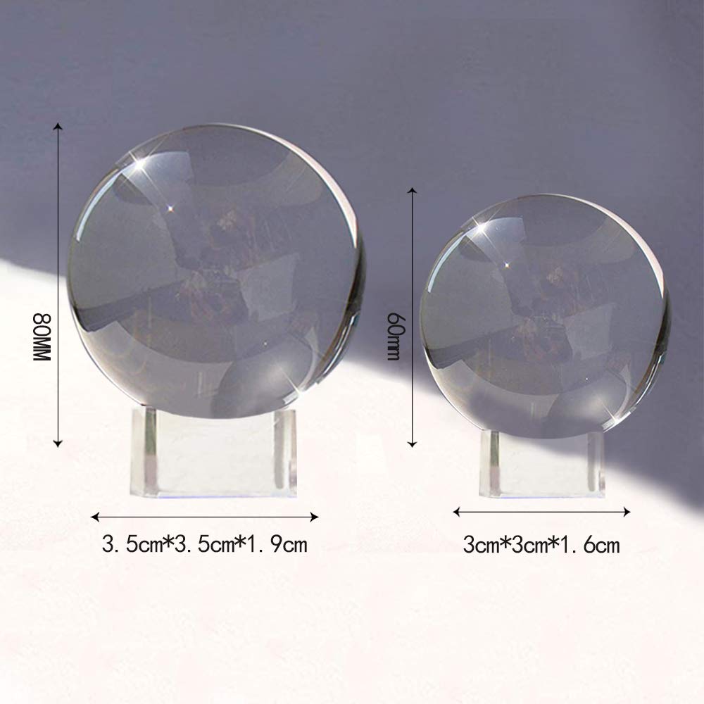 Amazon.co.jp: CrystalLover水晶玉 水晶球 無色透明 クリア台座付き