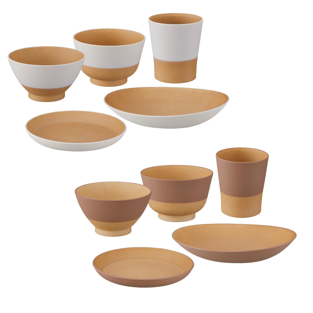 Amazon.co.jp: アサヒ軽金属 ふわん 5点セット みるく/まろん ペア 飯