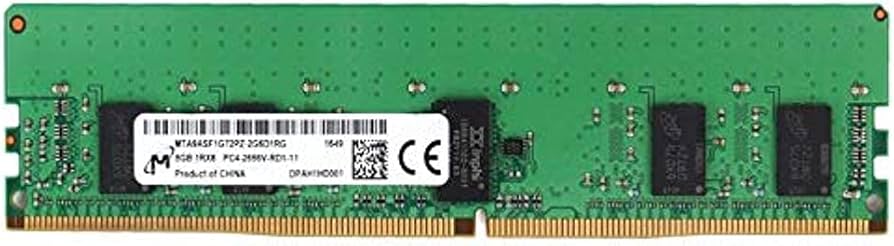 Micron DDR4-3200 8GB/1Gx72 ECC/REG CL22 Server Memory at Amazon.com