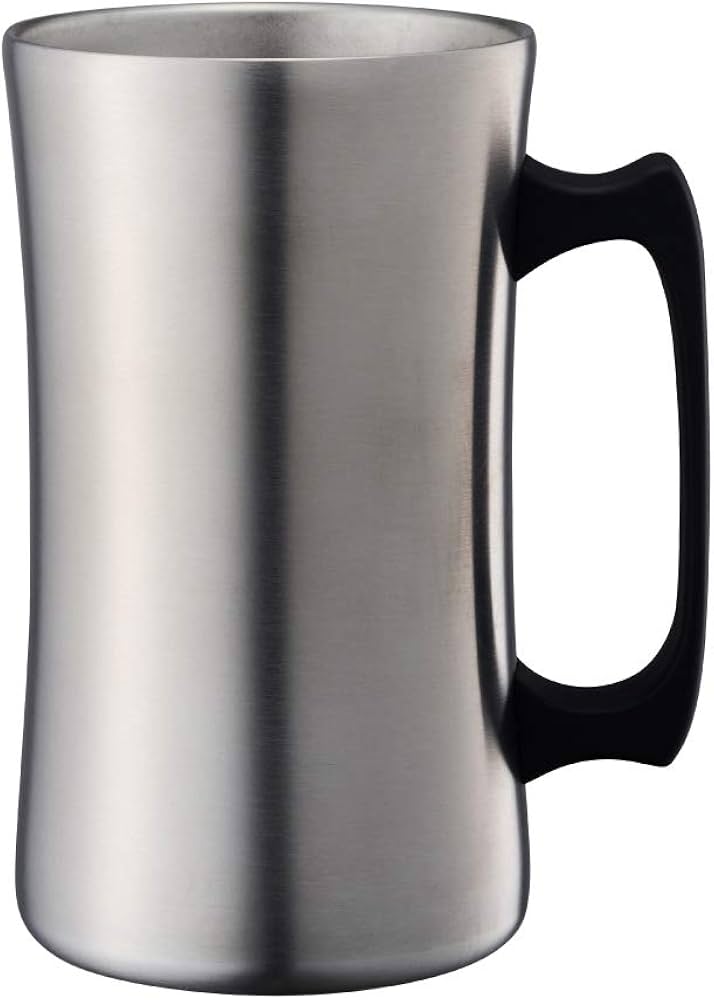 Amazon.co.jp: ドウシシャ 飲みごろメガジョッキ 1.0L シルバー