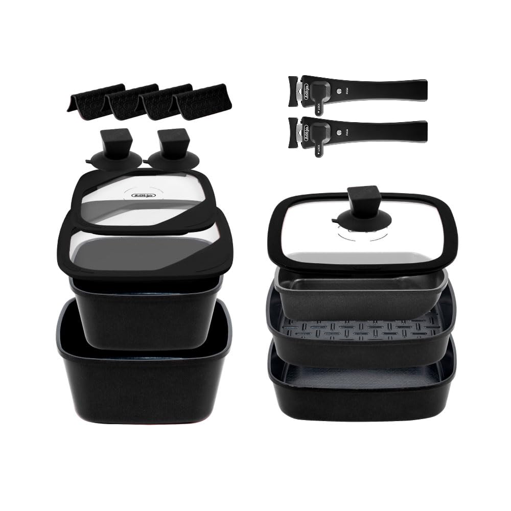 Amazon.co.jp: boohgle ボオグル フライパン・鍋 セット IH&ガス火対応