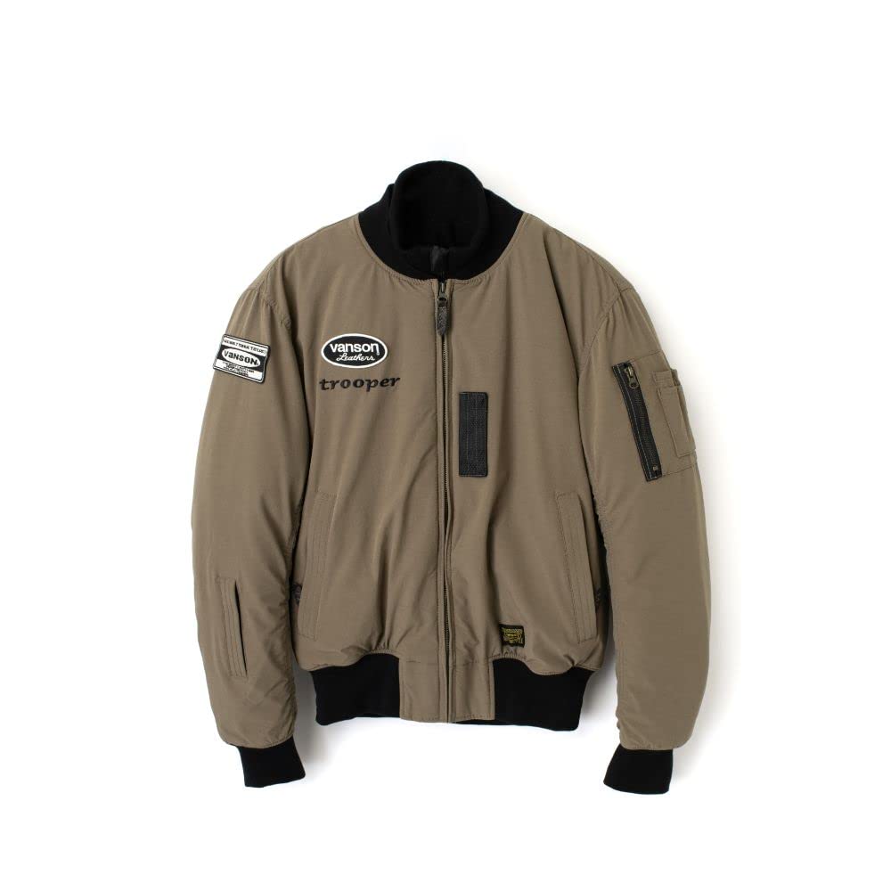 Amazon | バンソン MA-1ジャケット ベージュ Lサイズ TVS2209W
