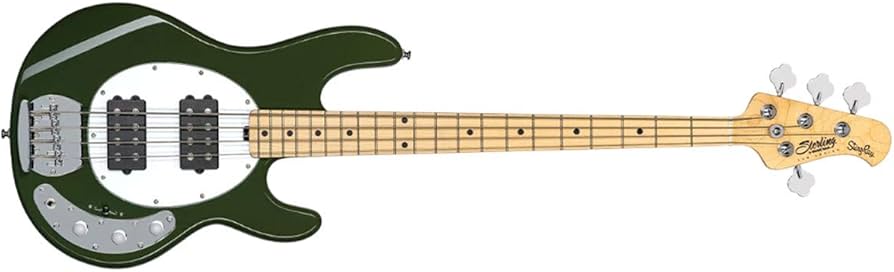 Amazon | Sterling by Music Man Stingray HH Bass in Olive | エレキ