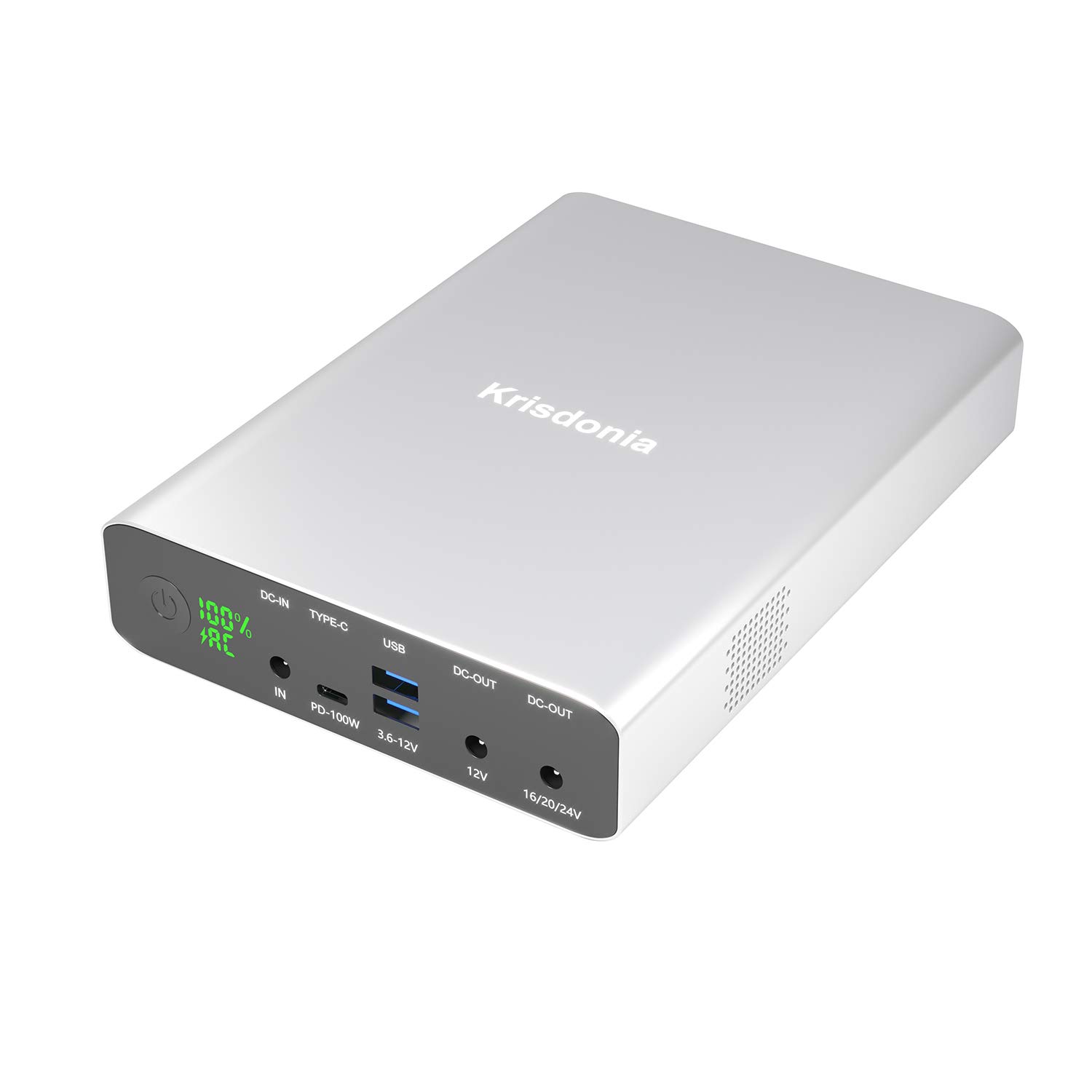 Amazon.co.jp: Krisdonia 100W USB-C PDモバイルバッテリー、64000mAh