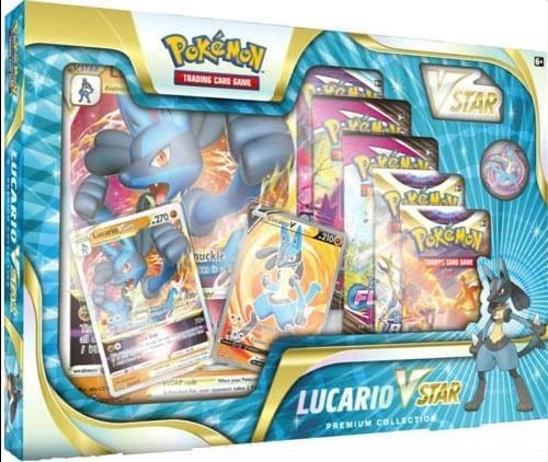Amazon.com: Pokemon Lucario Vstar Premium Collection Box - 6