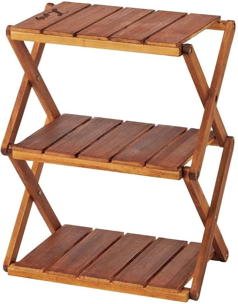Amazon.co.jp: カインズ(CAINZ) 木製折りたたみラック 3段 : スポーツ