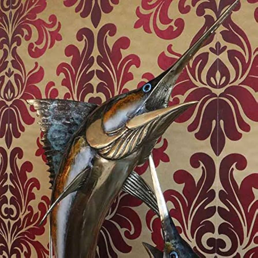 Amazon.co.jp: カジキ 置物 ソードフィッシュ ブロンズ 完成品