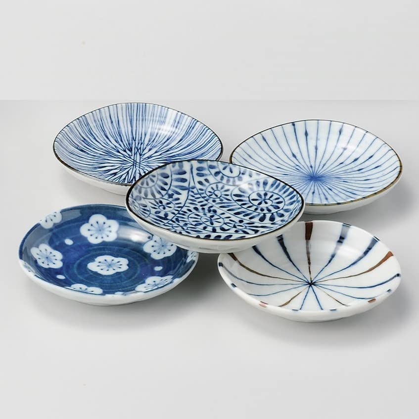 Amazon｜藍染五様 小皿コレクション揃 B40459180｜小皿 オンライン通販