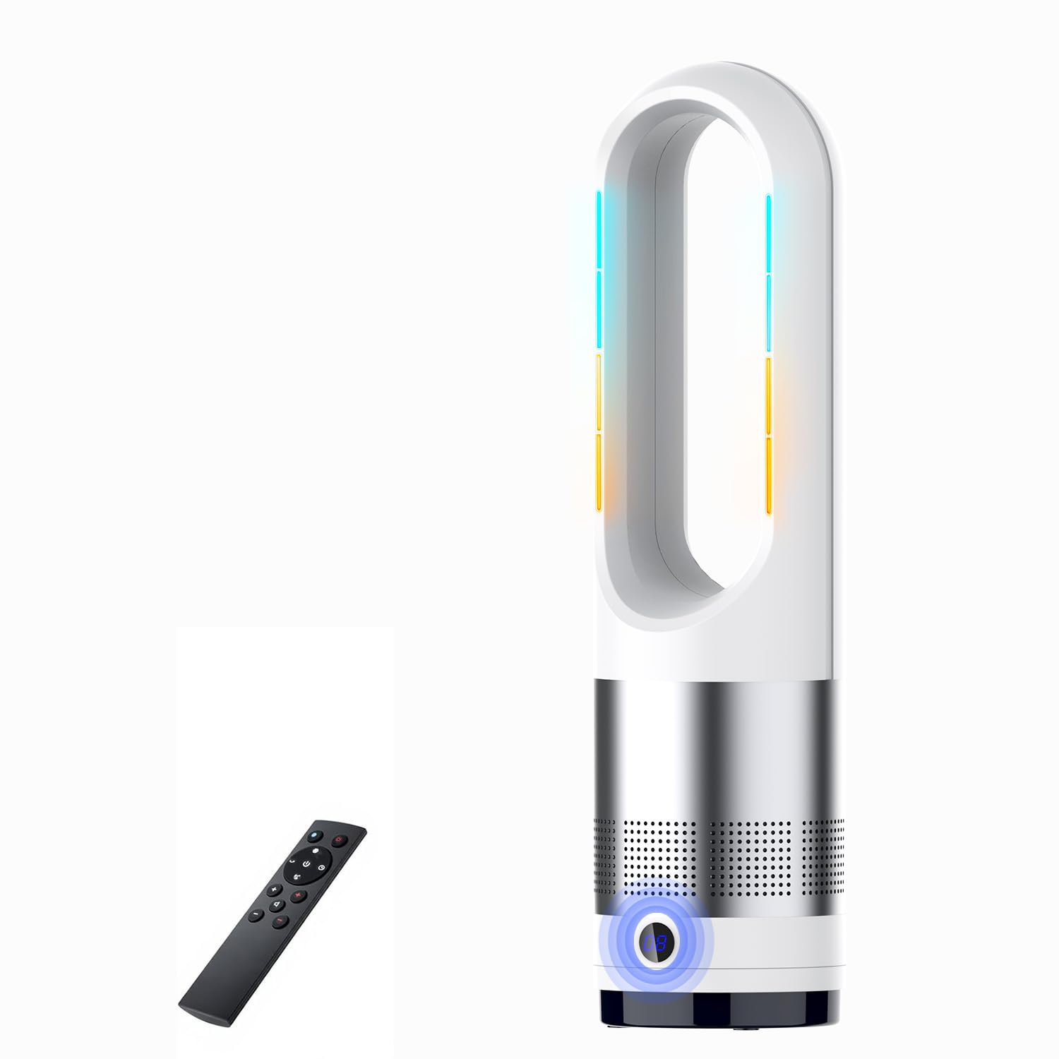 Amazon | 扇風機 羽なしタワーファン【2025冷暖兼用・羽根無し】8段階