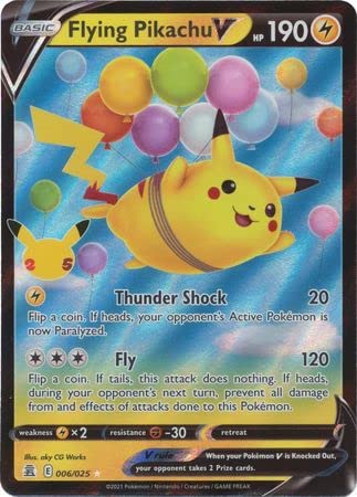Amazon.com: Flying Pikachu V - 006/025 - Ultra Rare : Toys & Games